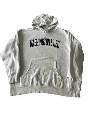 Washington and Lee Blue 84 Light Gray Hooded Sweatshirt XL